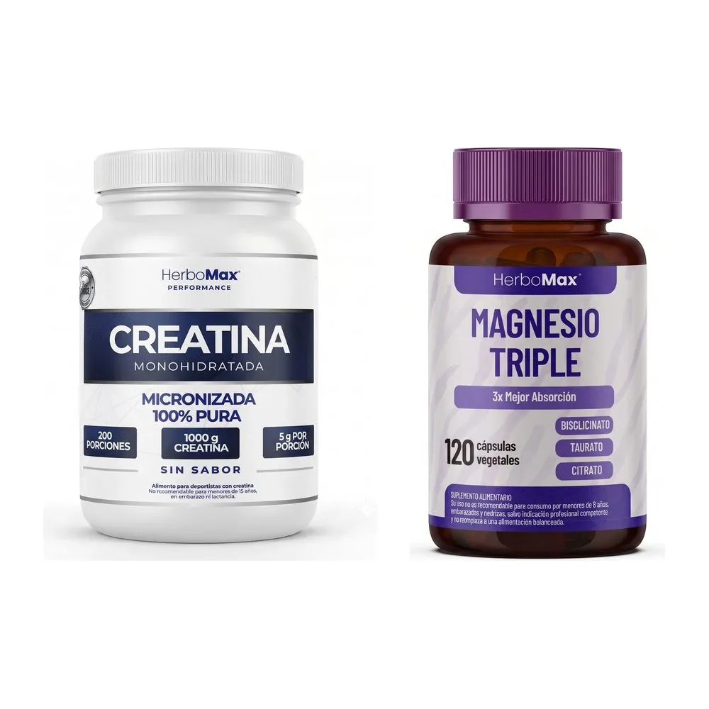 Pack Creatina 1 kg + Magnesio Triple